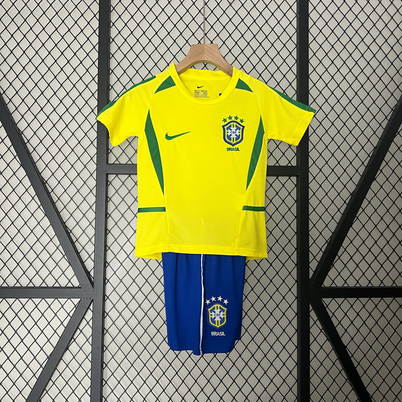 CAMISETA BRASIL I 2002 CONJUNTO INFANTIL (RETRO)