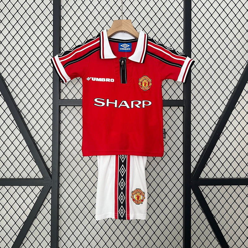 CAMISETA MANCHESTER UNITED I 98/99 CONJUNTO INFANTIL (RETRO)