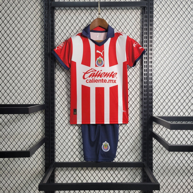 CAMISETA CHIVAS GUADALAJARA I 23/24 CONJUNTO INFANTIL