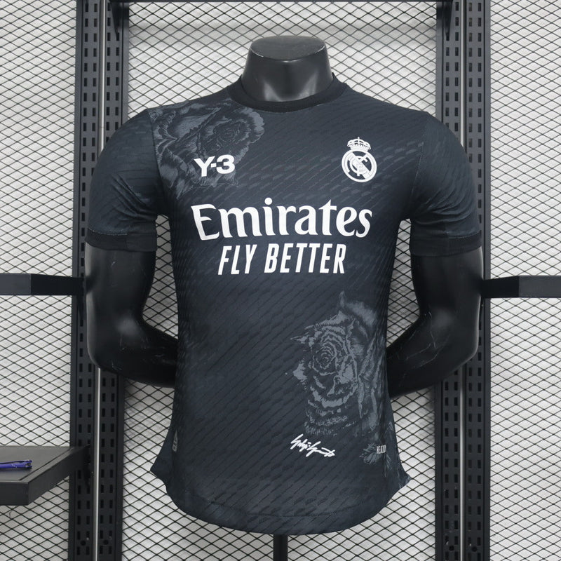 CAMISETA REAL MADRID Y-3 NEGRA 24/25 HOMBRE (VERSIÓN JUGADOR)